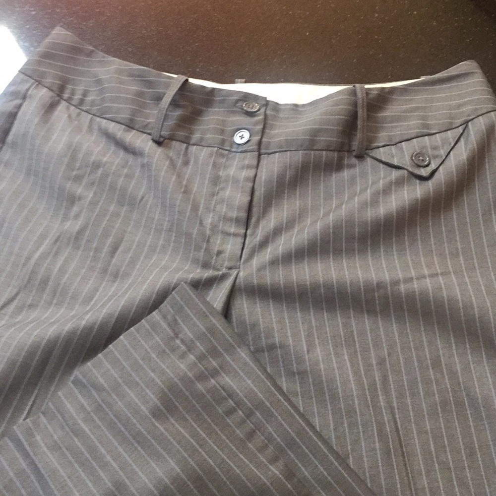 Grey dress pants with Baby blue pin stripe